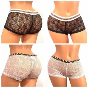 Victoria’s Secret set 2 crochet fishnet shortie
